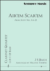 Air'em Scar'em from Suite No. 3 in D Clarinet Quartet cover